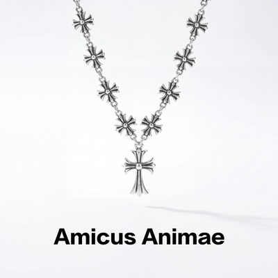 AmicusAnimae合金十字架毛衣链