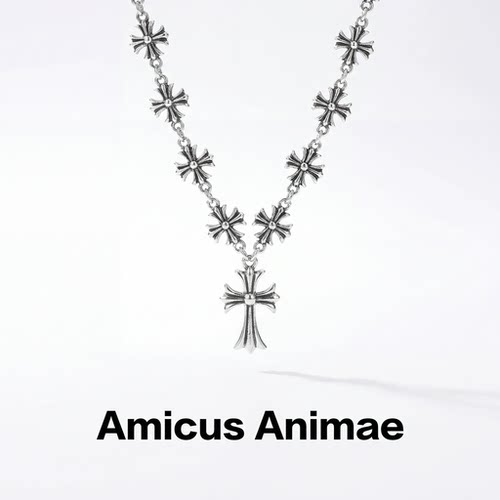 AmicusAnimae合金十字架毛衣链