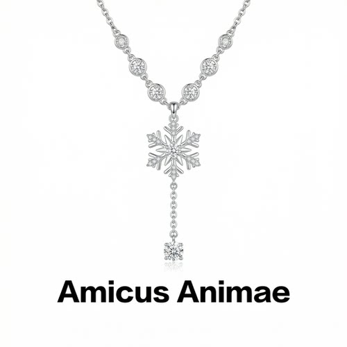 AmicusAnimae满钻雪花毛衣链