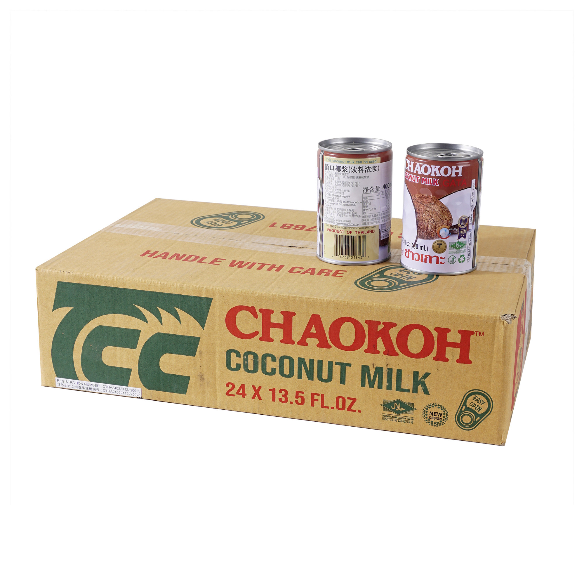 甜品 罐装巧果椰浆/俏果椰浆400ml*24罐/恰果牌椰浆(整箱)图片