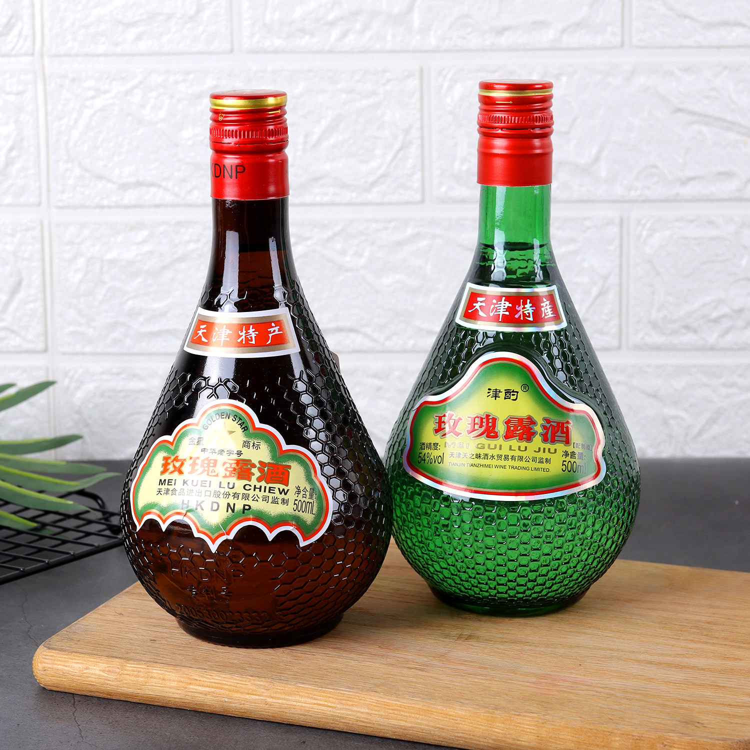 正品天津玫瑰露酒腊味海鲜调料 金星玫瑰露酒500ml 酒精度54%包邮