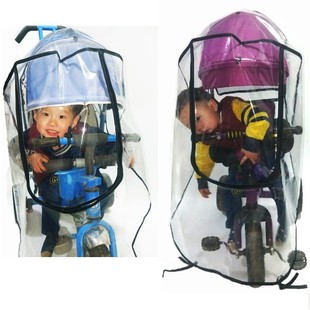 防风无味推车罩配件挡风儿童三轮车婴儿车防雨罩雨衣脚踏通用保暖