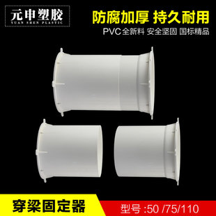 110预埋穿梁套管50水管配件大全PVC伸缩接头连接器排水定位直接75
