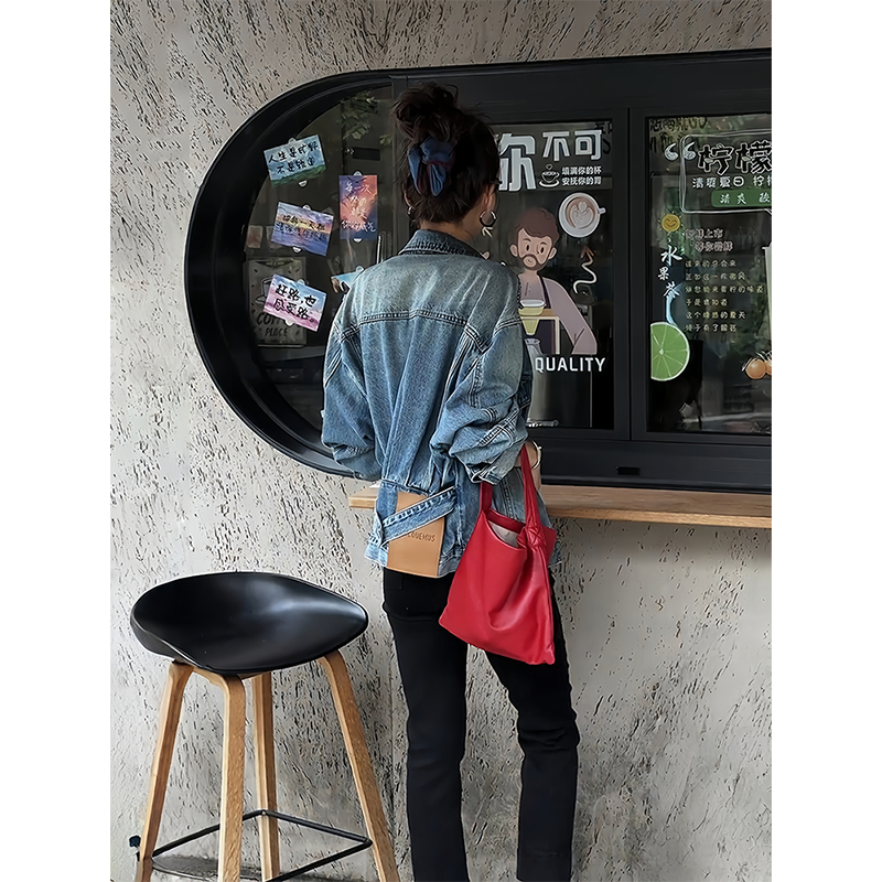 MISSKO可可欢姐秋季多褶位收腰复古工装牛仔韩系chic短外套女新款,女装/女士精品,短外套,淘宝优惠券,粉丝福利购,淘宝优惠卷