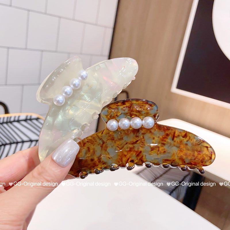 韩国醋酸原版透感极简线条发抓