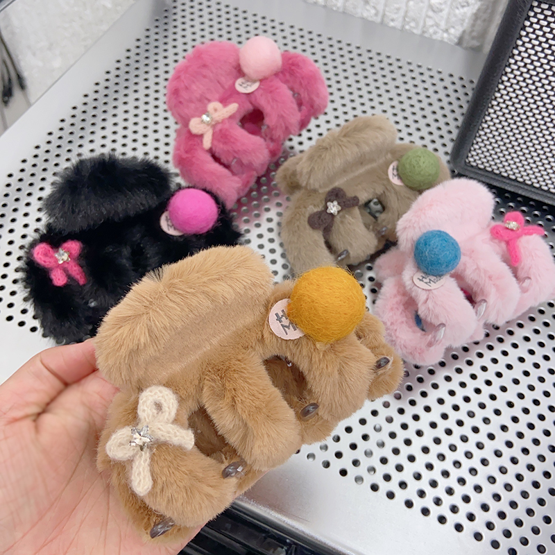 奶呼呼高品质毛绒抓夹