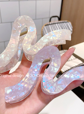 人鱼姬梦幻白色鲨鱼夹抓夹