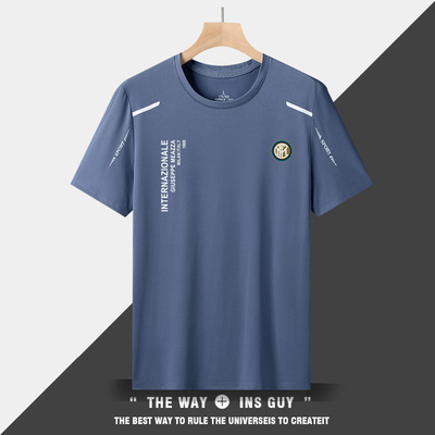 国际米兰Inter足球纪念足球运动短袖男女夏季冰丝意甲训练t恤上衣