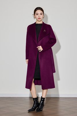 2025秋冬新款双面羊绒大衣女中长款宽松显瘦羊毛呢子外套气质