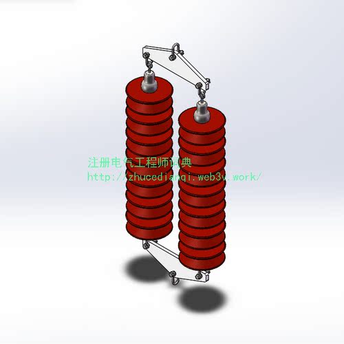 XWP-70双联绝缘子串7片装配体solidworks电子模型非实物