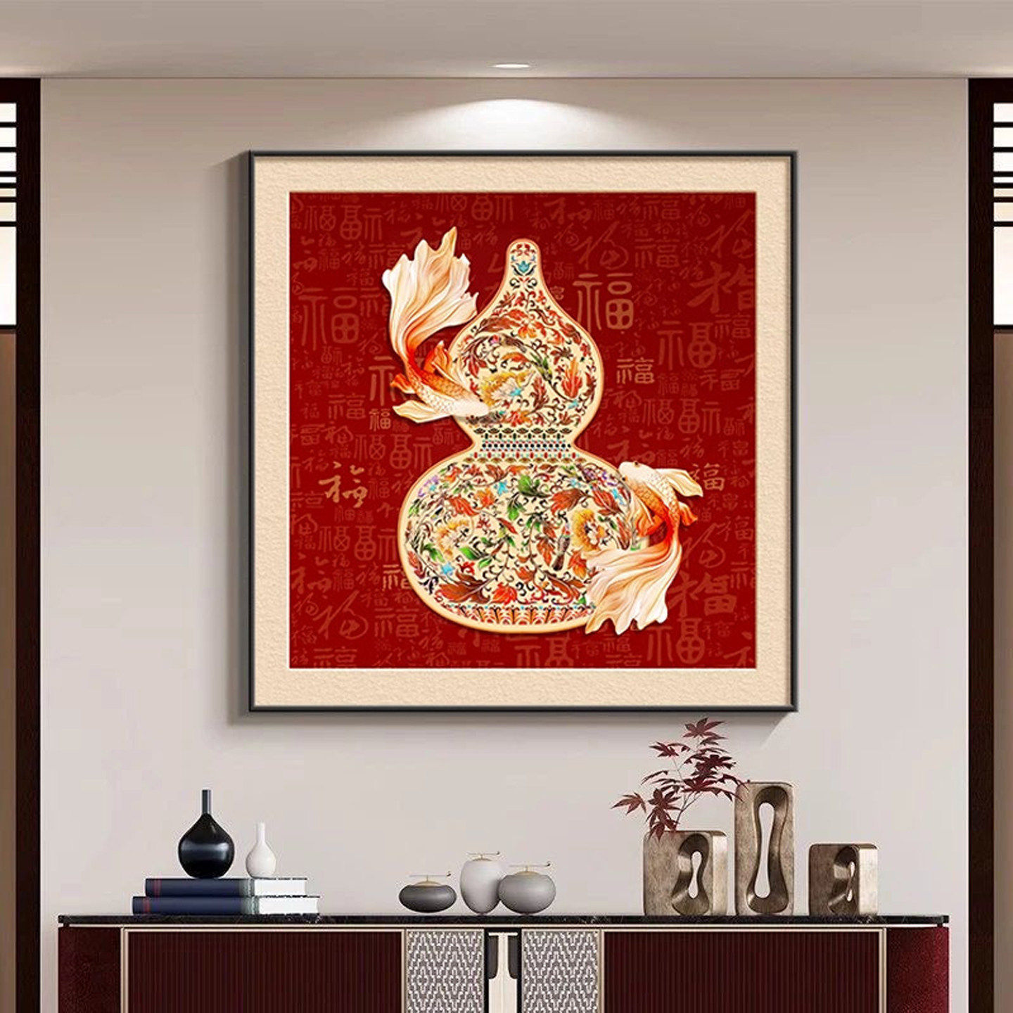 十字绣2026年新款高级感客厅手工刺绣新中式福禄吉祥福字葫芦百福