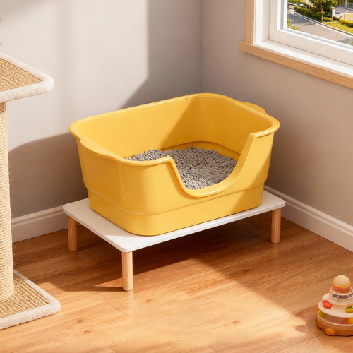 猫砂盆垫高架猫咪上厕所垫高架落地置物架家用客厅收纳架猫厕所