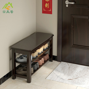 架中式 换鞋 柜坐凳一体鞋 实木长凳子鞋 凳家用门口长条凳入户