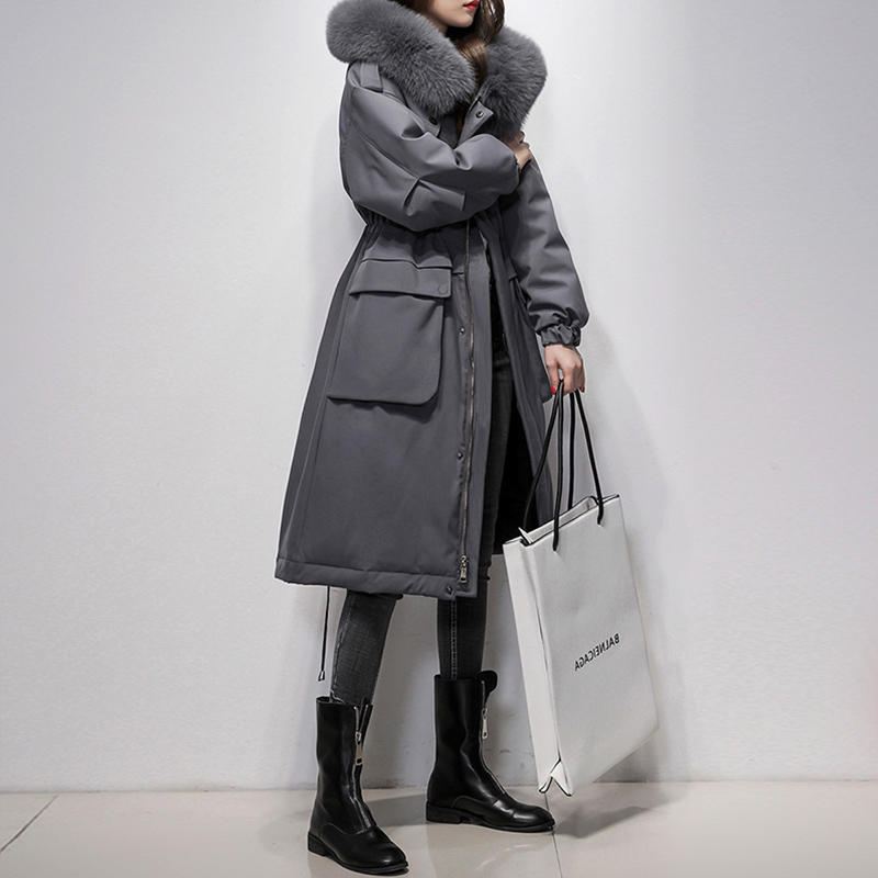 派克大毛领新款爆款工装羽绒服