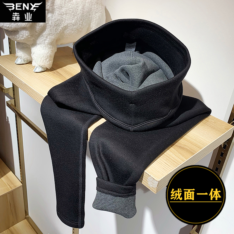 犇业秋冬新品保暖裤女单层绒布复合一体加绒高腰紧身打底裤Q9512