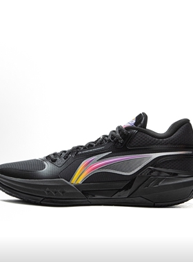 LiNing李宁 轻速3mid 䨻科技 包裹轻便 减震防滑耐磨黑紫色