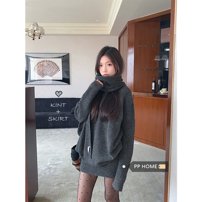 PPHOME、套装秋季2025超火减龄灰色一整套高级感针织三件套毛衣