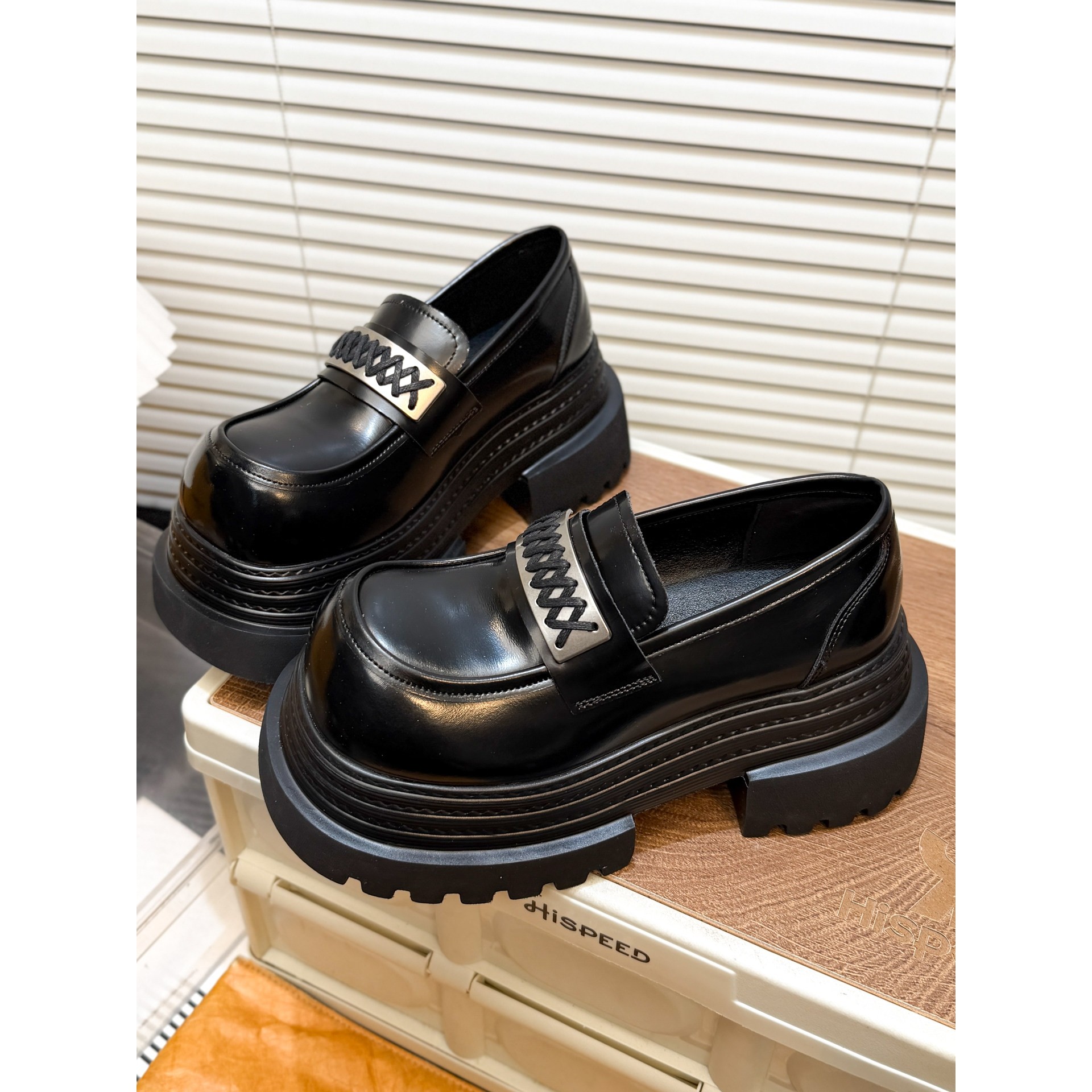 日本offcat8cm真皮厚底增高小皮鞋女2026款深口单鞋一脚蹬乐福鞋,女鞋,深口单鞋,淘宝优惠券,粉丝福利购,淘宝优惠卷