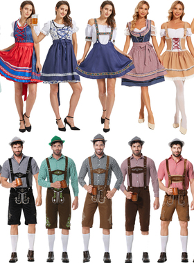 万圣节德国传统啤酒节服装 巴伐利亚慕尼黑裙酒吧酒庄女佣工作服