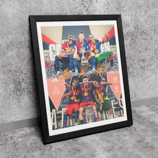 2026超级杯巴塞拉菲尼亚莱万亚马尔同相框照片墙桌摆挂件酒吧壁画