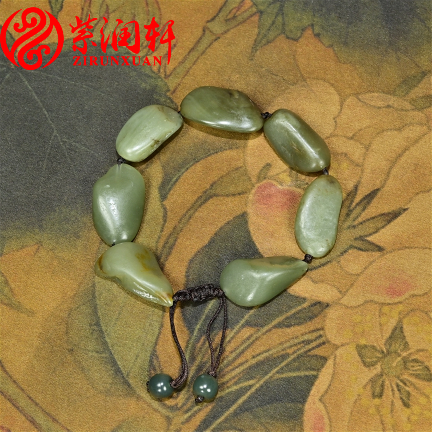 和田玉籽料独籽沙枣青手链原石