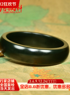 和田玉塔青料手镯飘糖苏工无结构