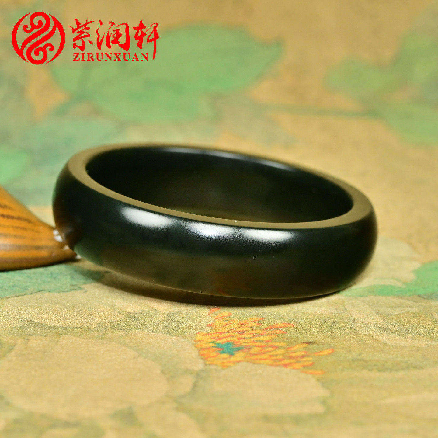 和田玉塔青料手镯飘糖苏工无结构