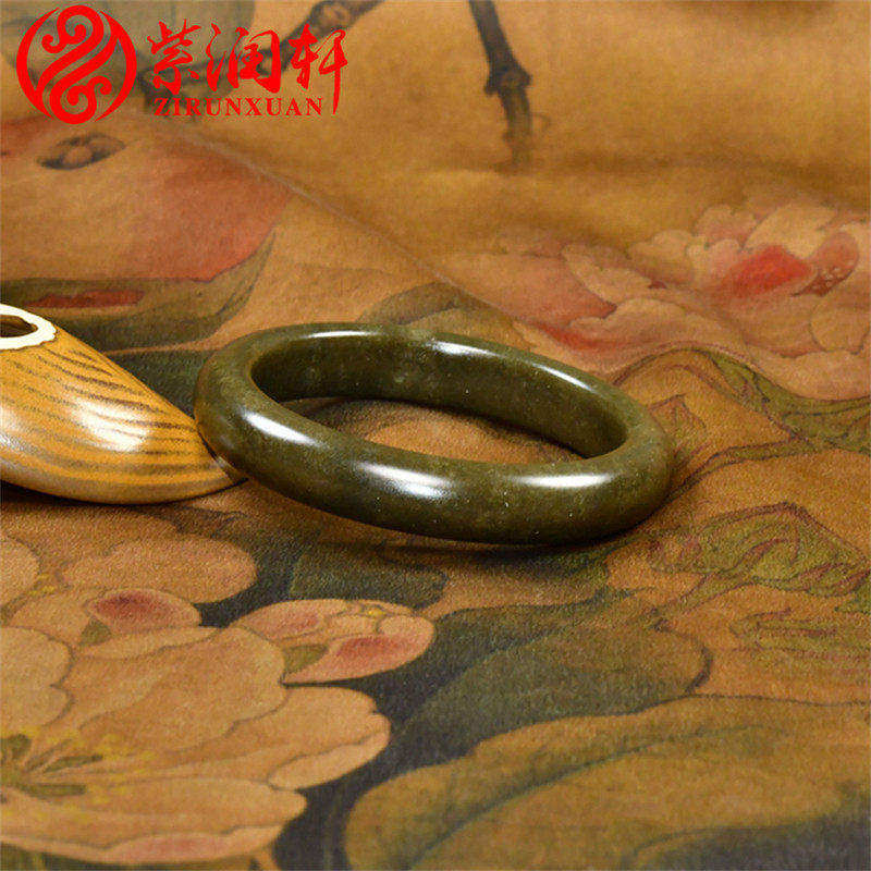 已结缘新疆和田玉红糖手镯且末料哑光58MM女款玉石镯子保真包证书