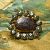 已结缘新疆和田玉青花籽料手链聚红皮飘雪花棉16MM手串