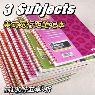凯萨KAISA美式线圈笔记本凯撒高颜值a4考研专用英语单词横线本子