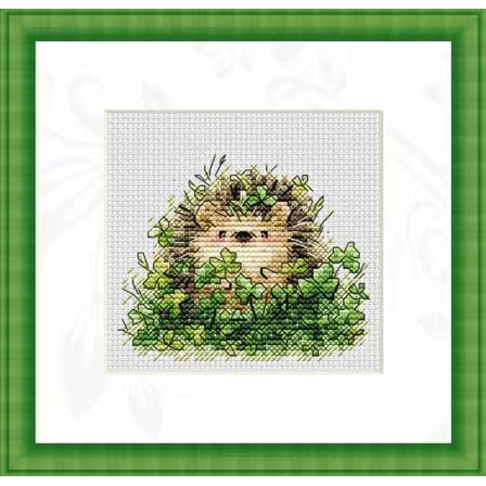 【CC4575-绿叶丛中的小刺猬】十字绣2026新款小件线绣客厅餐厅简
