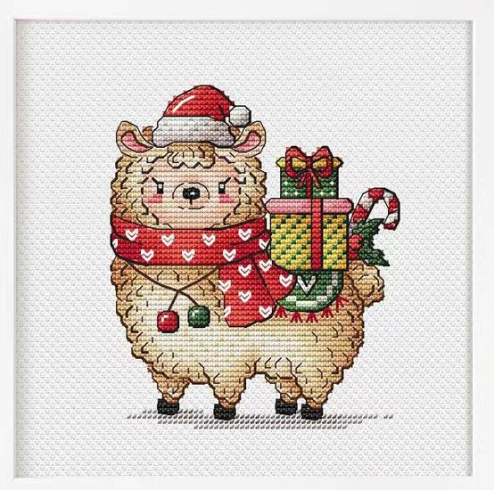 【CC4456-圣诞礼物小羊】十字绣2025新款小件线绣客厅餐厅简单