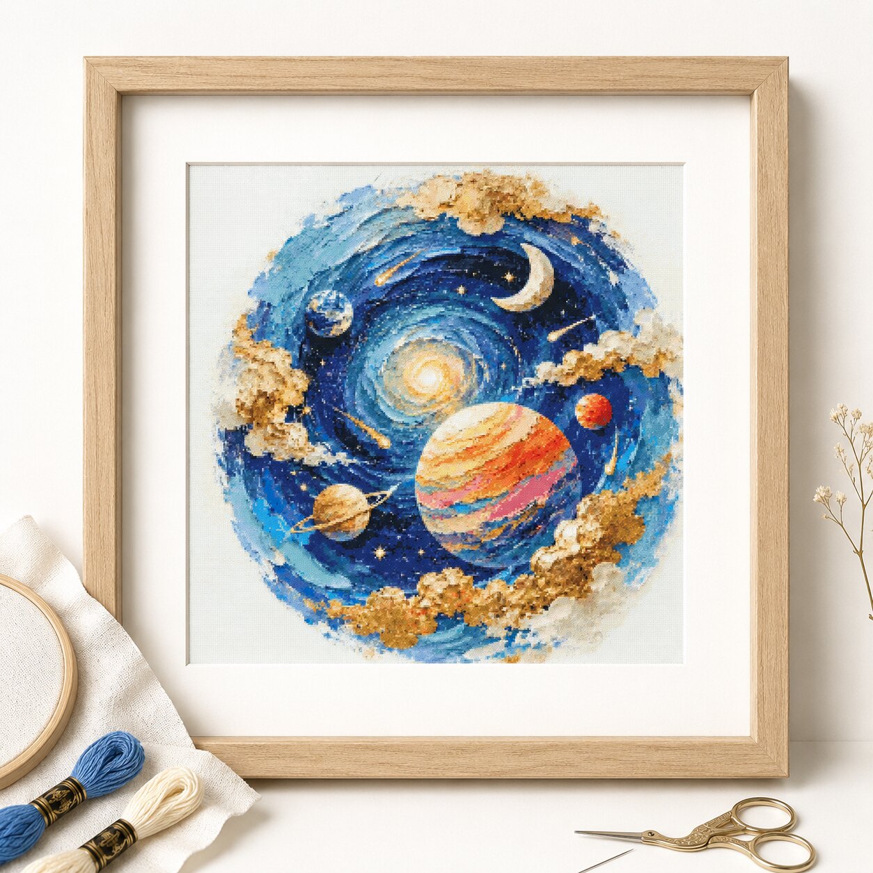 【ZZ8826-梦幻星云】十字绣2026新款餐厅客厅挂画风景画简约小幅