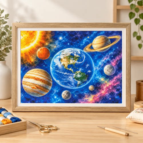 【ZZ9268-浩瀚星空】十字绣2026年新款客厅餐厅简约风景星球系列