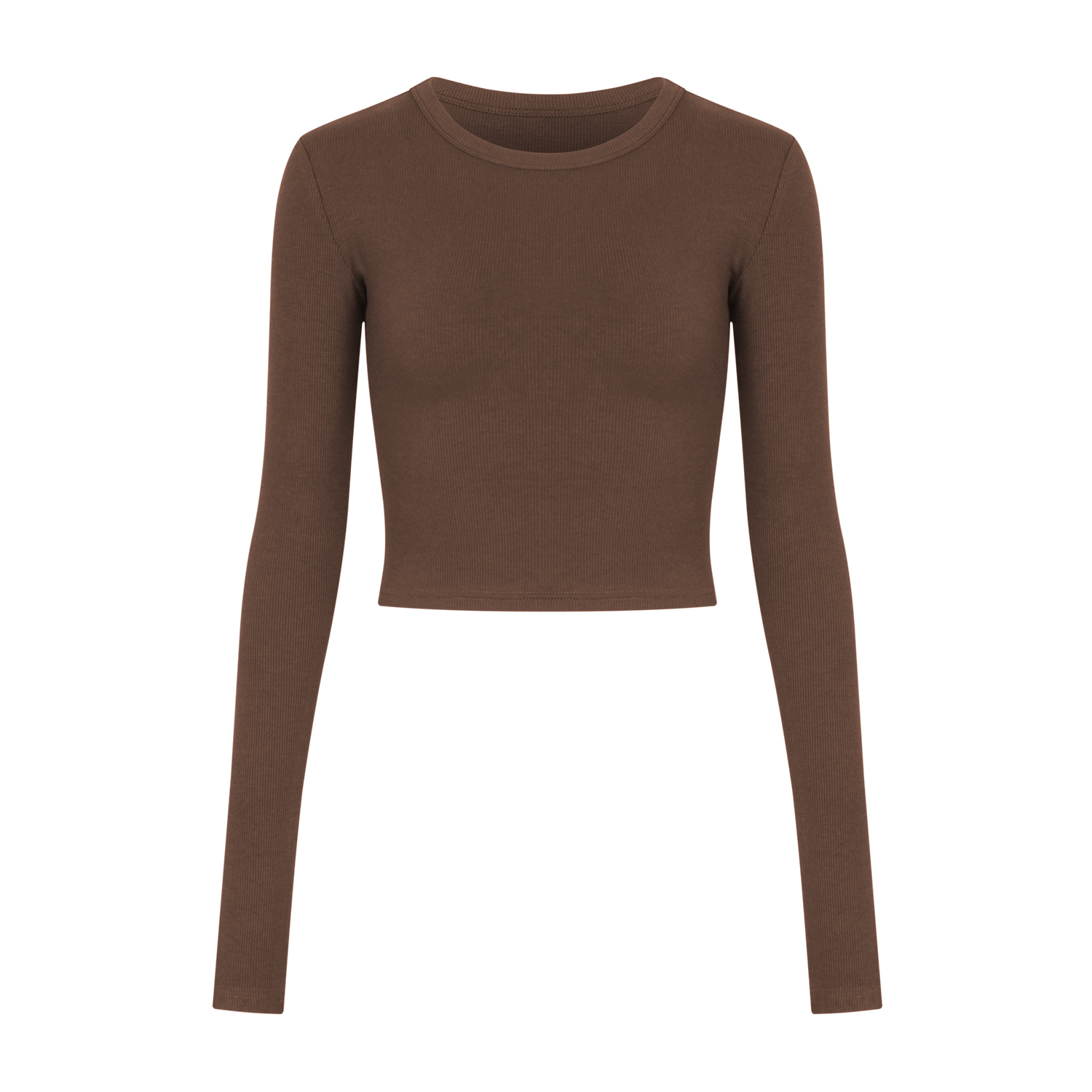 自制基础百搭小圆领长袖打底修身显瘦上衣春秋2025新款T恤