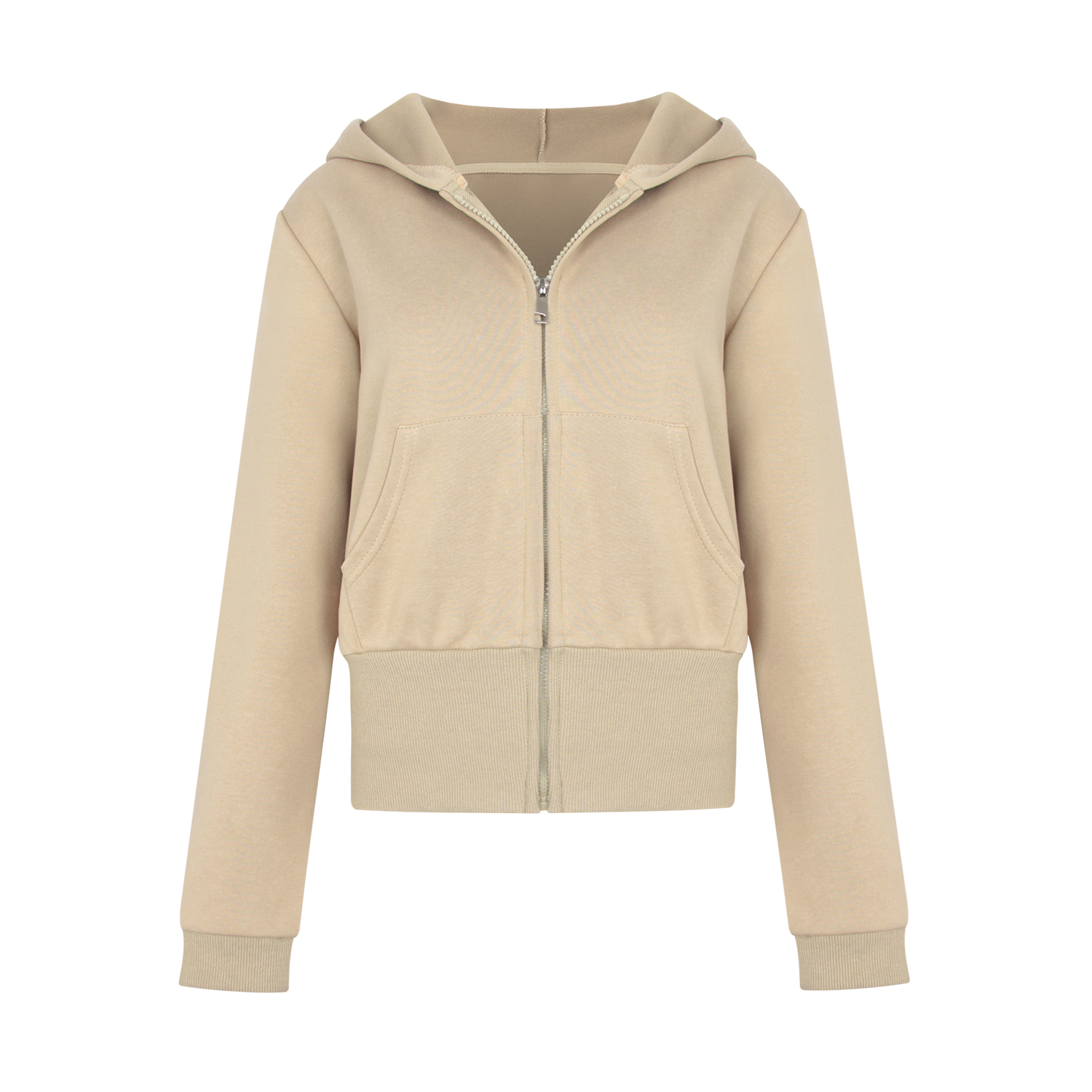 街头博主宽松显身材连帽收腰拉链连帽卫衣纯欲网红外穿口袋外套