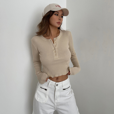 欧美风长袖常规女显瘦修身百搭