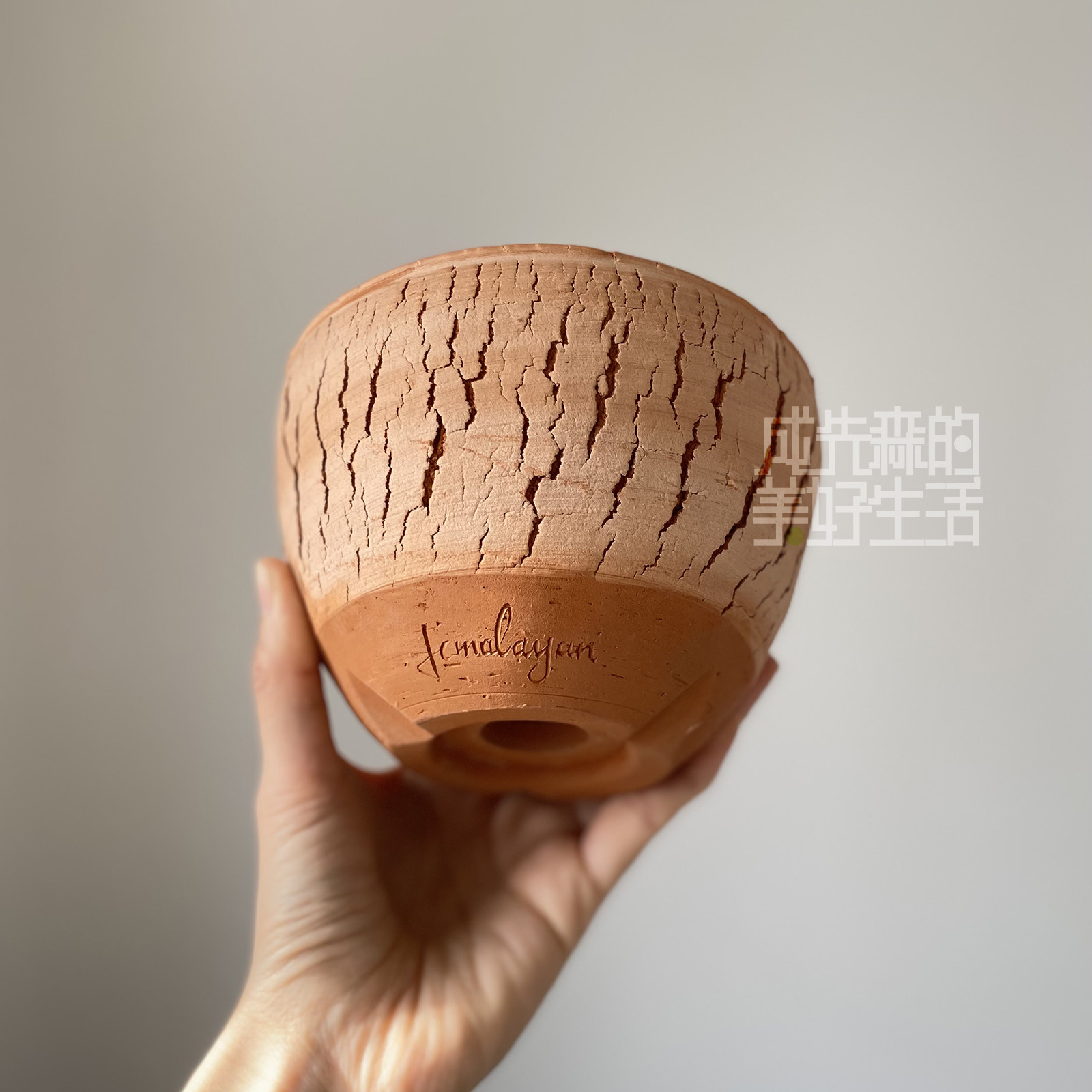 爆裂精品陶盆｜限量手工爆裂 透气陶土柴烧花盆 随机窑变红陶盆