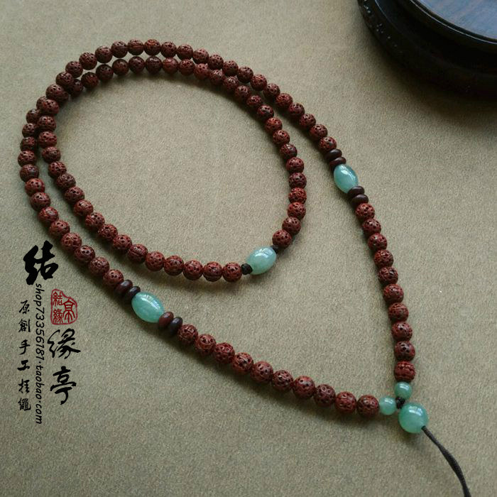 定制原创小叶紫檀路路通6mm项链绳玉器翡翠吊坠挂绳男士女士