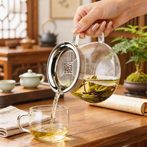 茶水分离耐热大容量便携泡茶杯