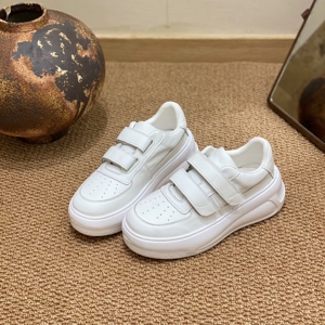 1314女鞋春季新款简约风魔术贴厚底小白鞋真皮休闲板鞋百搭运动鞋