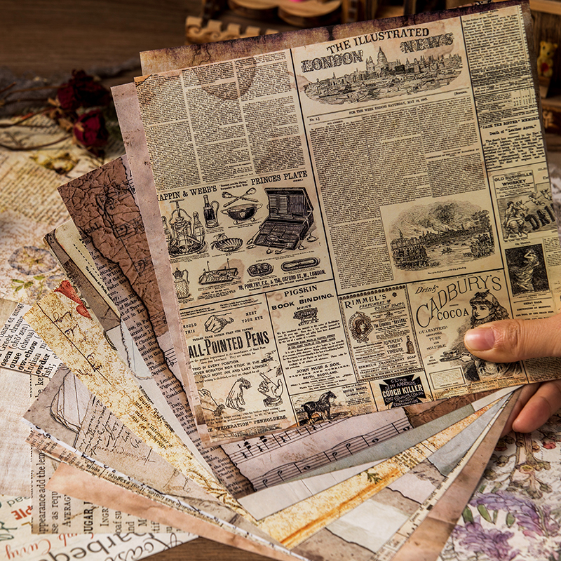 junkjournal复古手帐乐谱素材纸