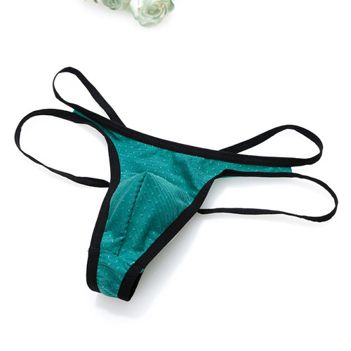 双细带提臀冰丝三角丁字内裤男生