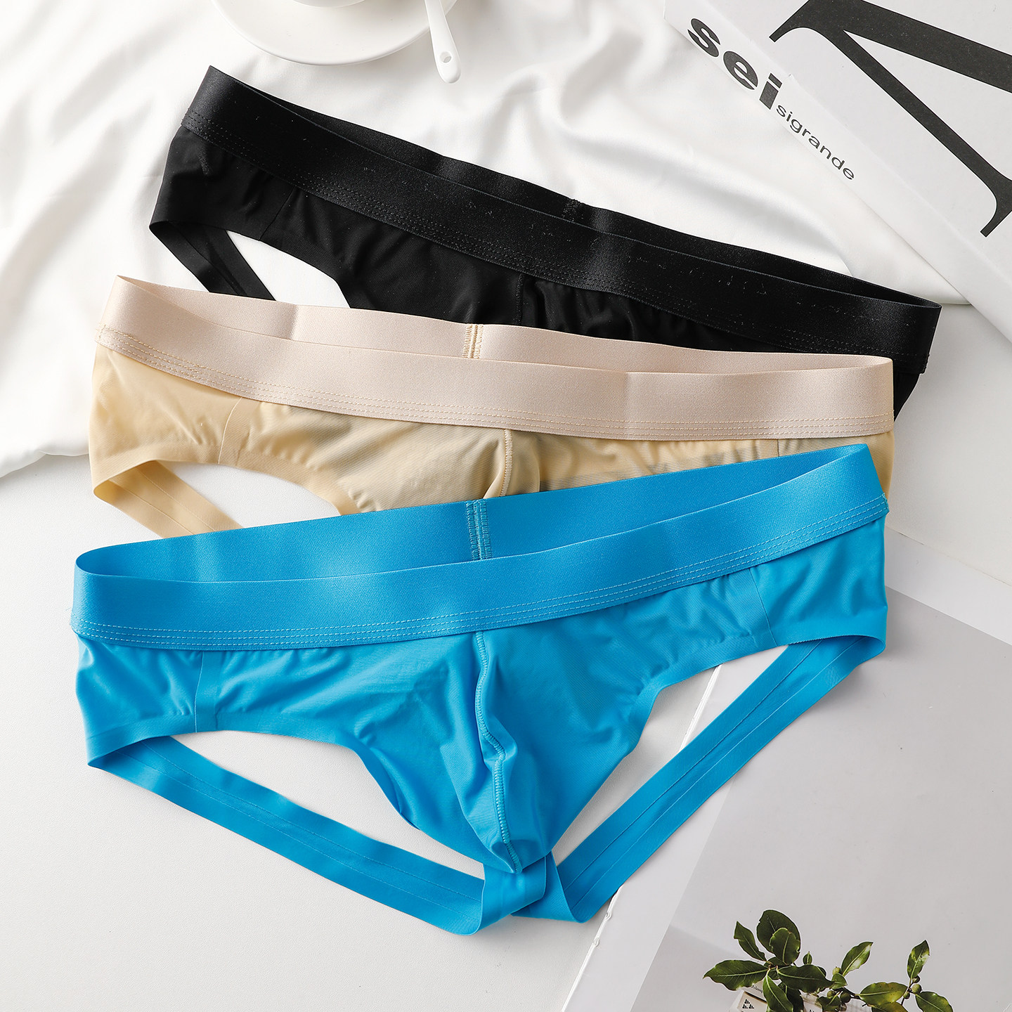 男士双丁内裤低腰性感半透明薄款冰丝无痕舒适速干提臀健身丁字裤,女士内衣/男士内衣/家居服,男丁字裤,淘宝优惠券,粉丝福利购,淘宝优惠卷