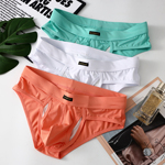 男士三角内裤低腰U凸囊袋网眼透气薄款侧开口分离式运动三角短裤