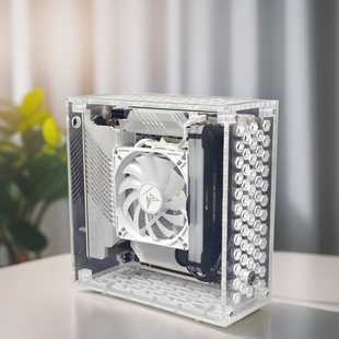 核显HTPC小机箱 机超薄卧式 全新现货迷你ITX机箱DC ATX电源DIY台式