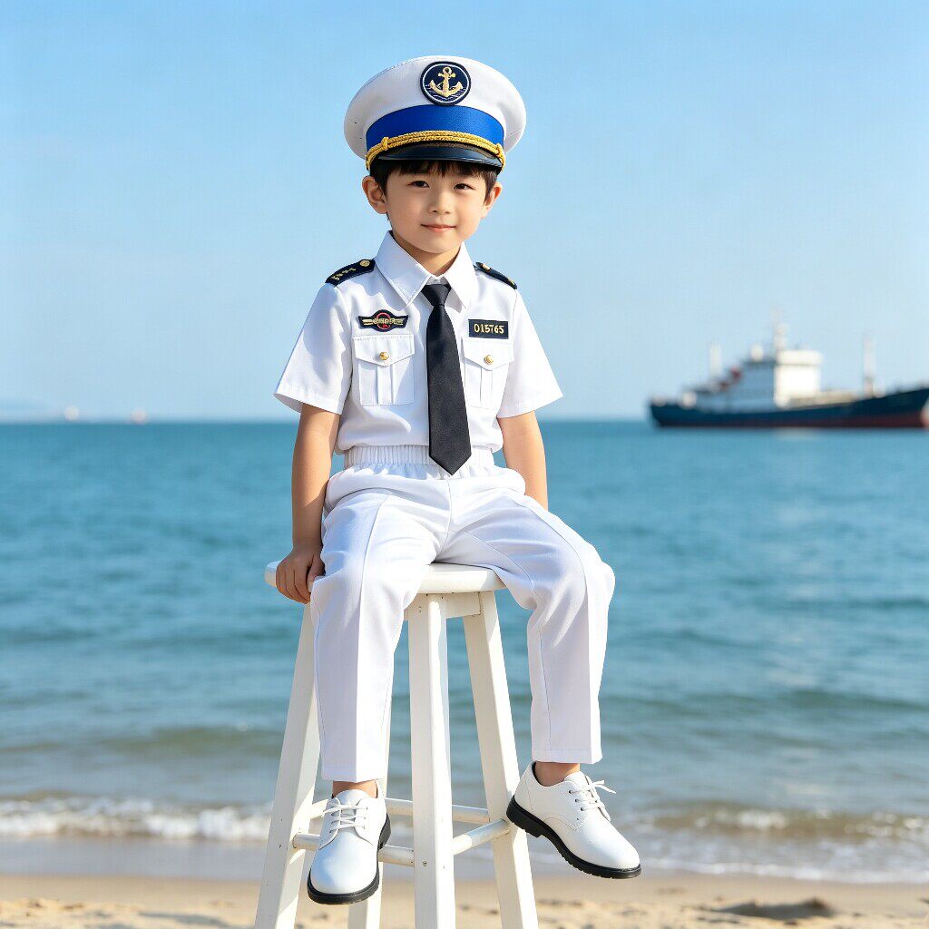 男女海军风船长套装六一儿童节舞台表演服小学生拍照写真水手制服