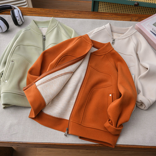 男女童加绒外套秋冬季2025新款