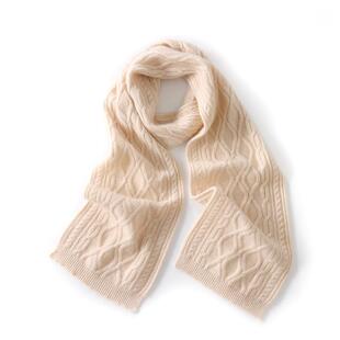 很柔软！100%纯山羊绒大围巾秋冬绞花针织毛线披肩两用保暖围脖女