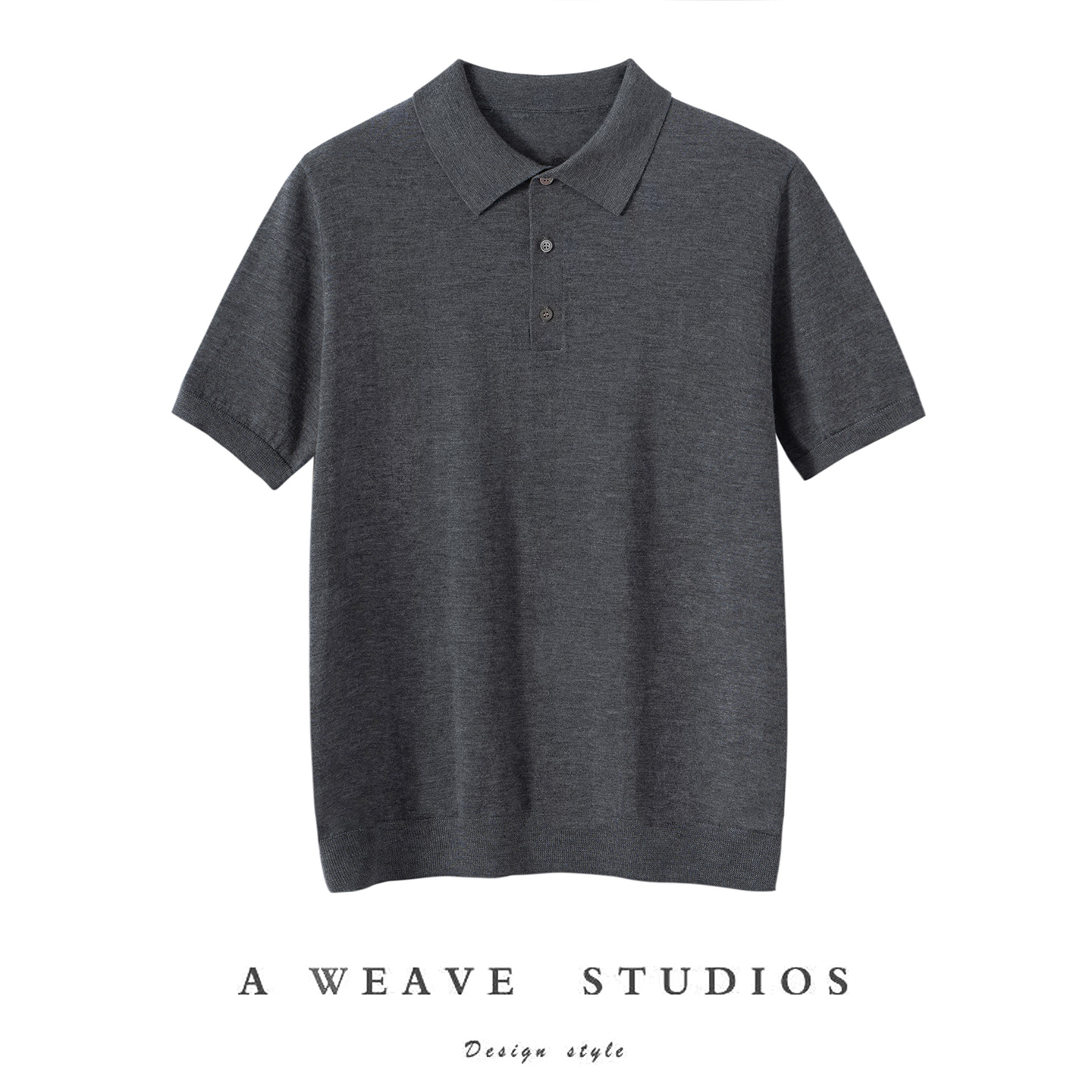 秋冬新款商务翻领纯山羊绒短袖男